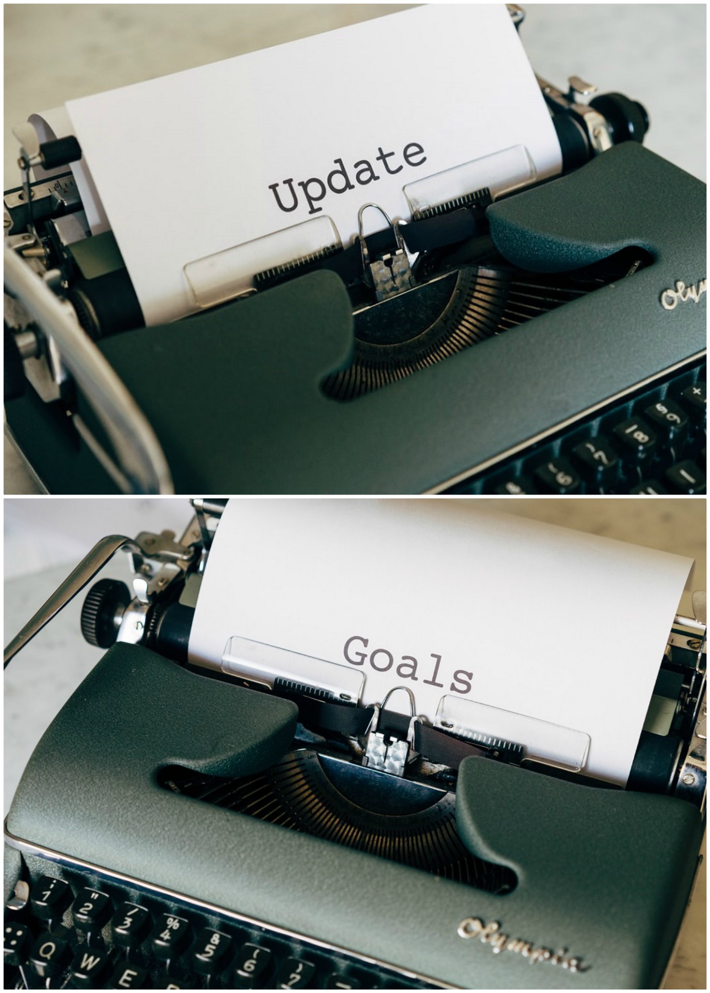 Update & Goals aus der Schreibmaschine